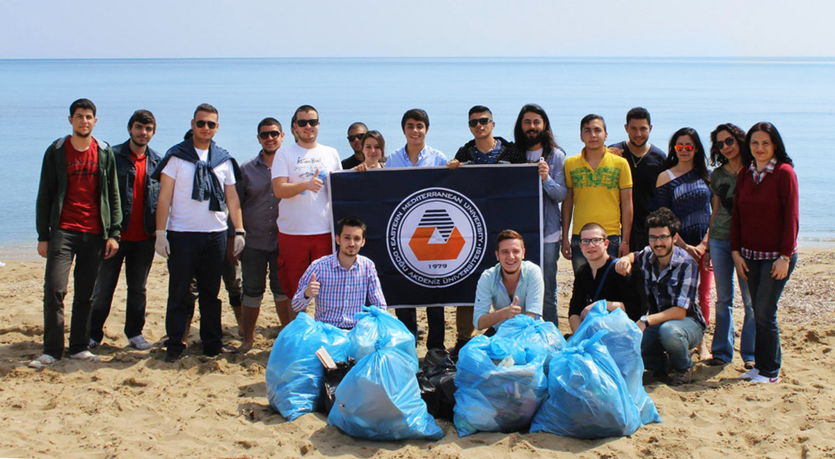 EMU English Preparatory School Students Cleaning the Beaches