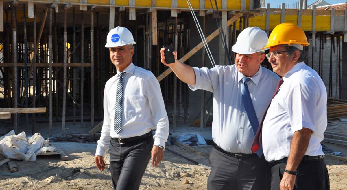 EMU Rector Prof. Dr. Oztoprak Visited the Campus Construction Sites
