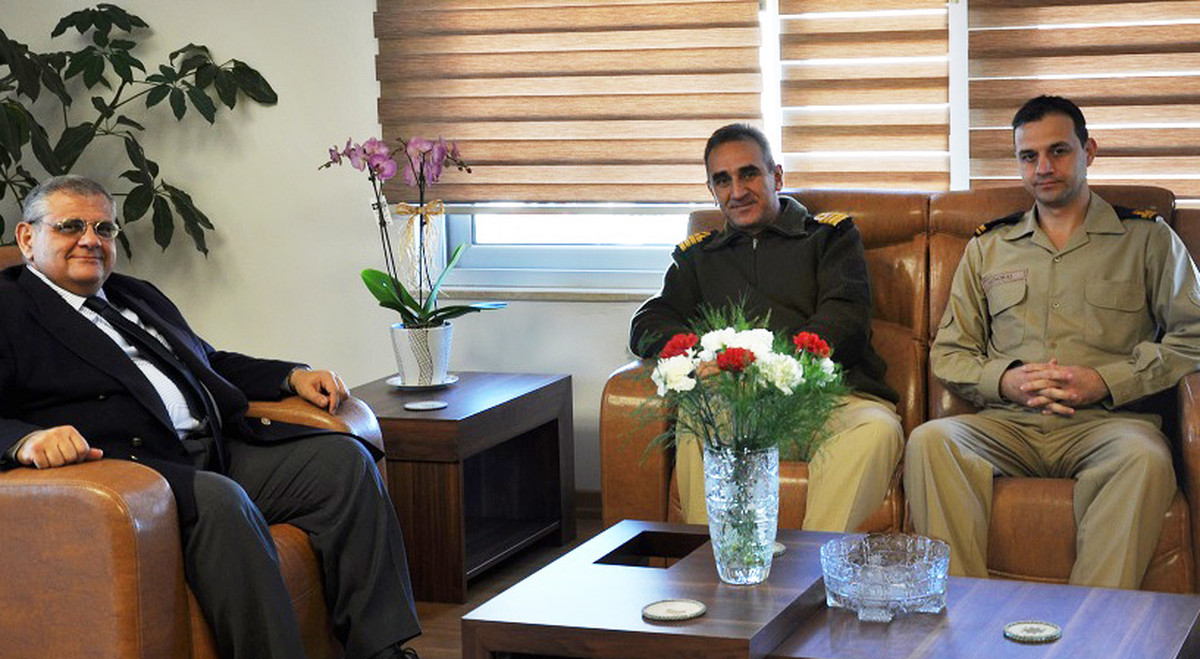 Famagusta Marine Commander and Headquarters Commandant Paid a Visit of Courtesy to EMU Rector Prof. Dr. Necdet Osam