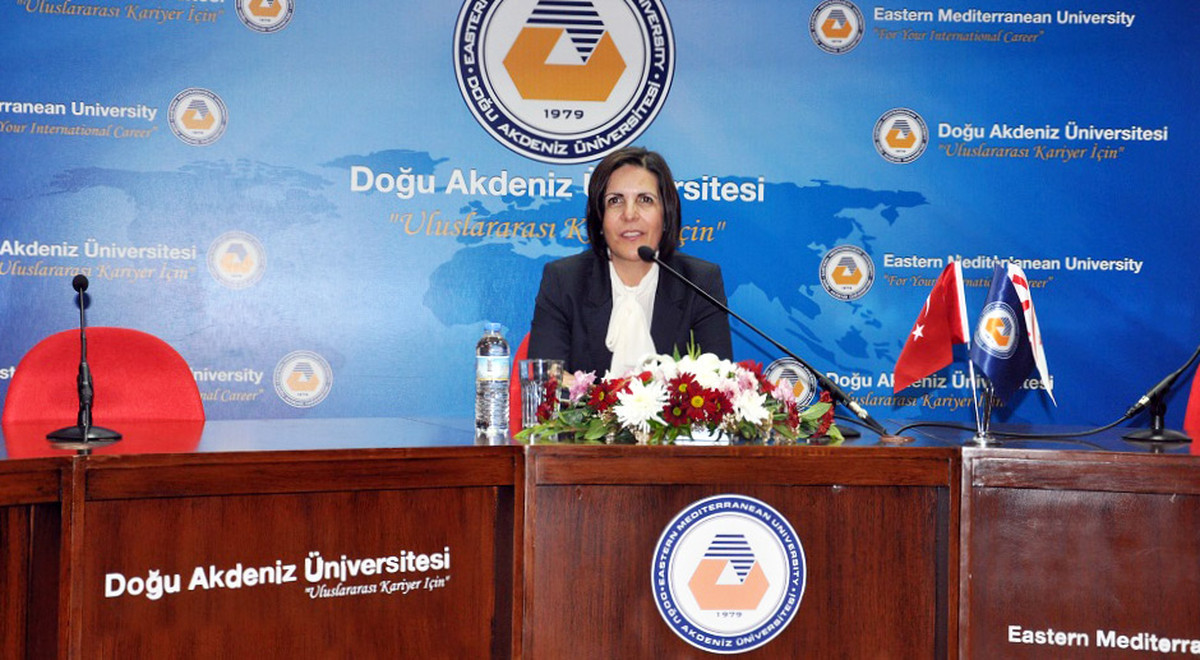 Speaker of the TRNC Assembly Dr. Sibel Siber Participated in a Talk in EMU