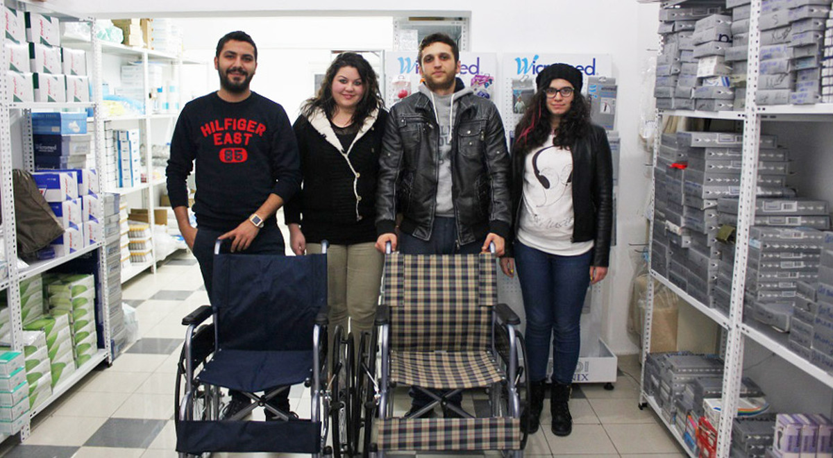Students of EMU Donated Wheelchairs to Cyprus Turkish Orthopaedically Disabled Association