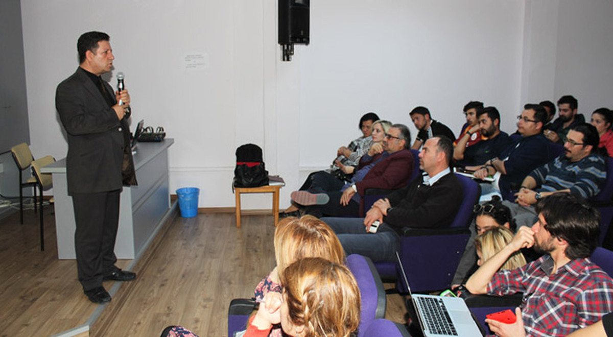 Celal Inal Visits EMU Communication and Media Studies Faculty