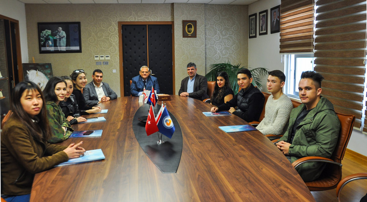 EMU Rector Prof. Dr. Necdet Osam Received International Exchange Students