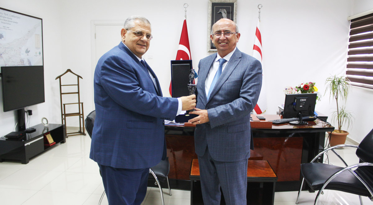 EMU Rector Visits TRNC Minister of Education Cemal Özyiğit