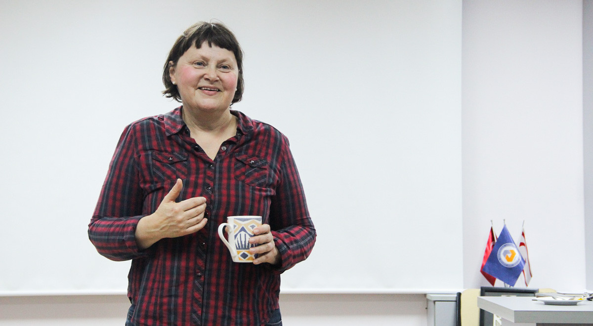 Journalist Agnieszka Rakoczy was at EMU for Career Week
