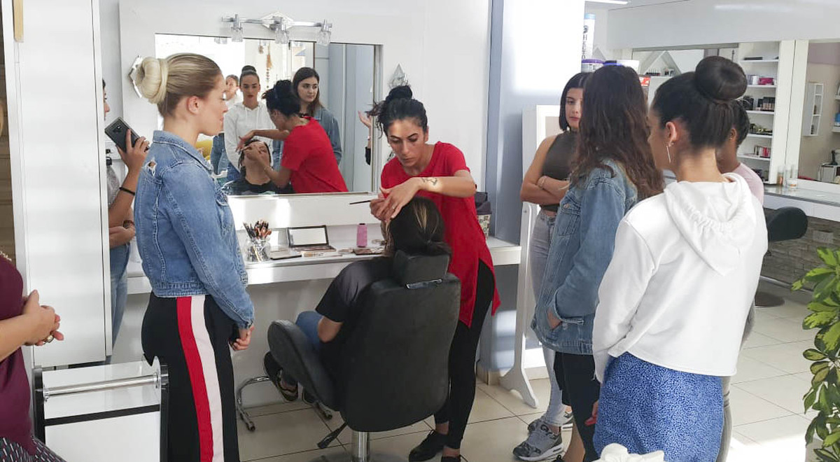 EMU Civil Aviation Cabin Services Program Students Received Training on Hair, Make-Up and Skin Care