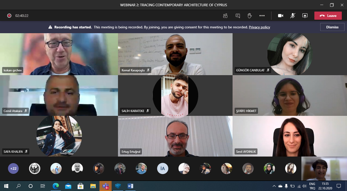 DAÜ Mimarlık Bölümü Kıbrıs’ta Çağdaş Konut Mimarisinin İzlerinin Sürüleceği Webinar Serisini Başlattı