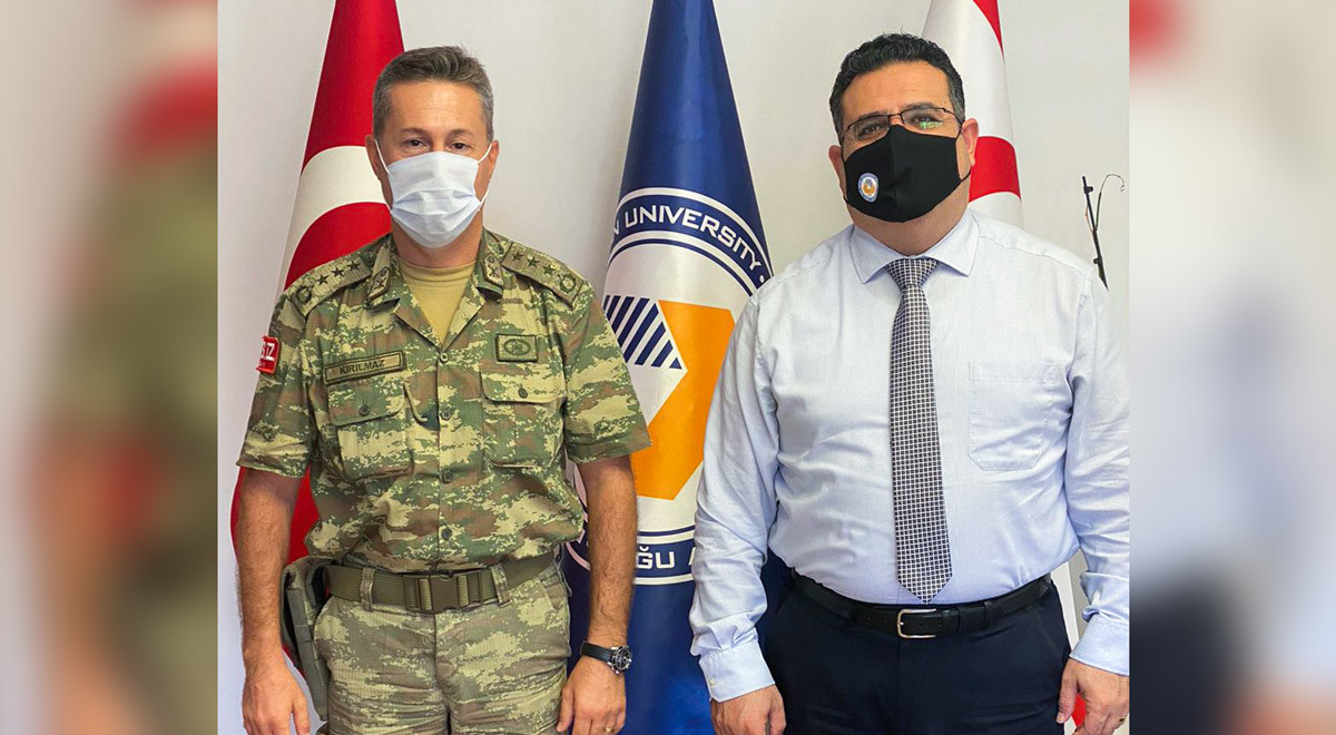 Famagusta Central Commander Artillery Colonel Visits EMU Rector 