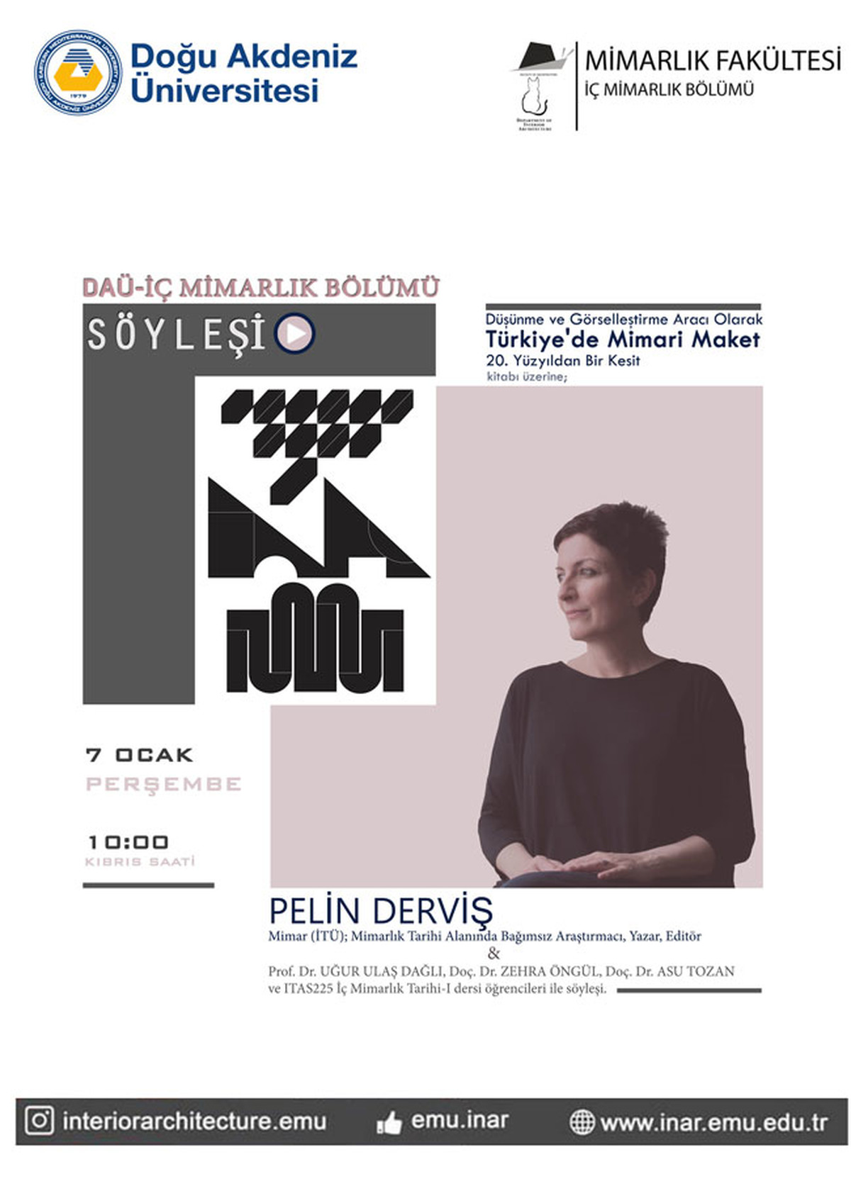 EMU Department of Interior Architecture Hosted a Talk by Independent Researcher Pelin Derviş on the History of Architecture