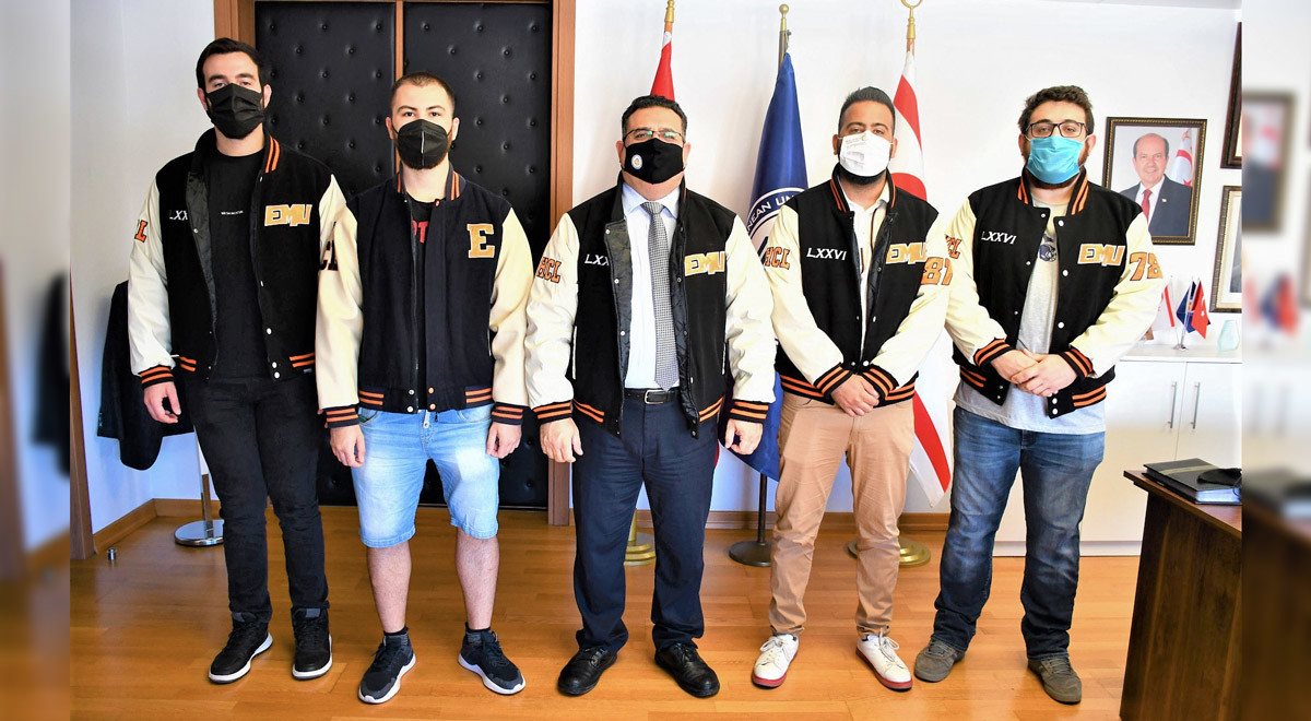 EMU Crows Protected Football Team Visits EMU Rector Prof. Dr. Aykut Hocanın