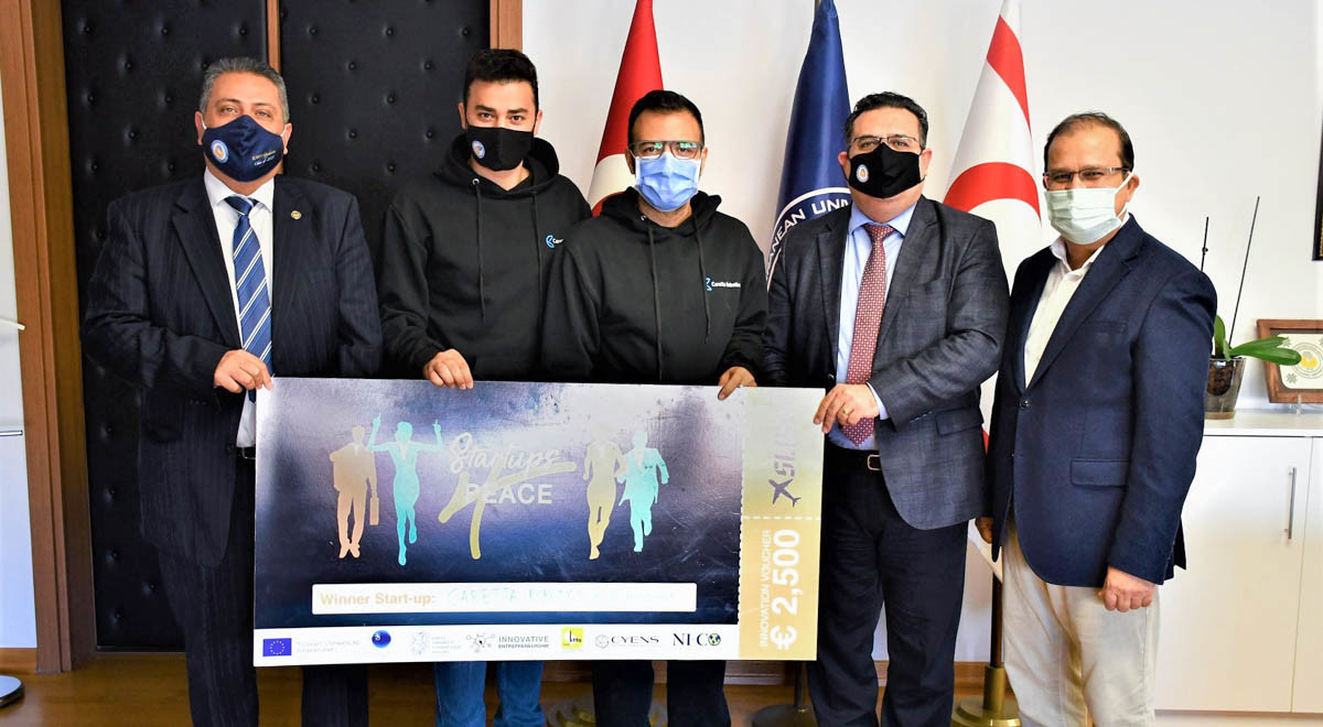 EMU Rector Prof. Dr. Hocanın Congratulates Teknopark Companies and Students Receiving Awards