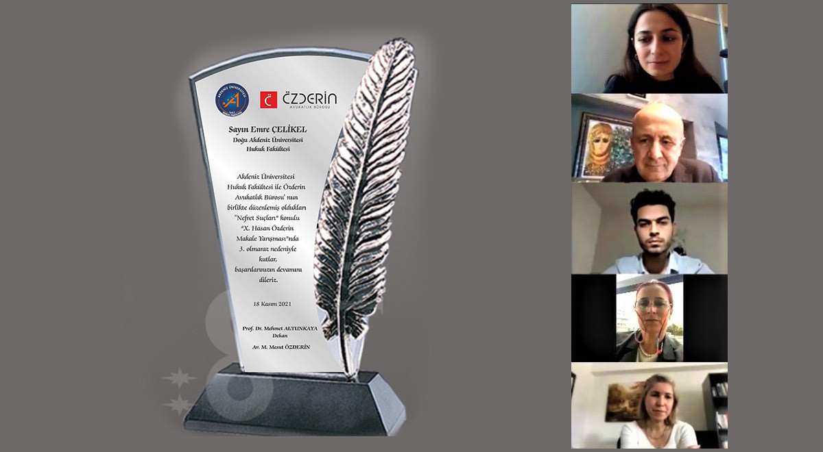 EMU Faculty of Law Student Emre Çelikel Gets an Award in Article Competition