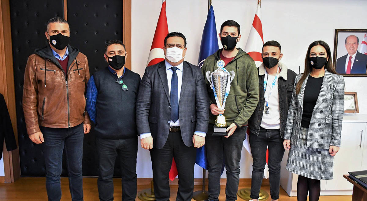 EMU’s European Champion Billiards Players Visited Rector Prof. Dr. Aykut Hocanın