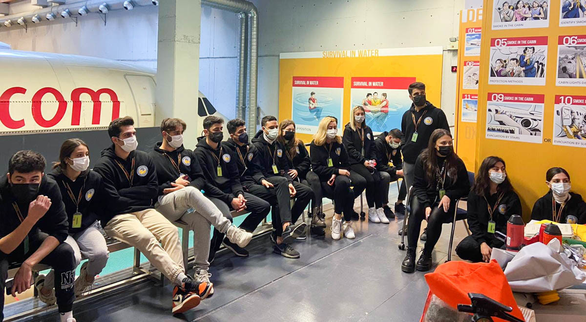 EMU Civil Aviation Cabin Services Program Students Successfully Complete Mock-Up Training