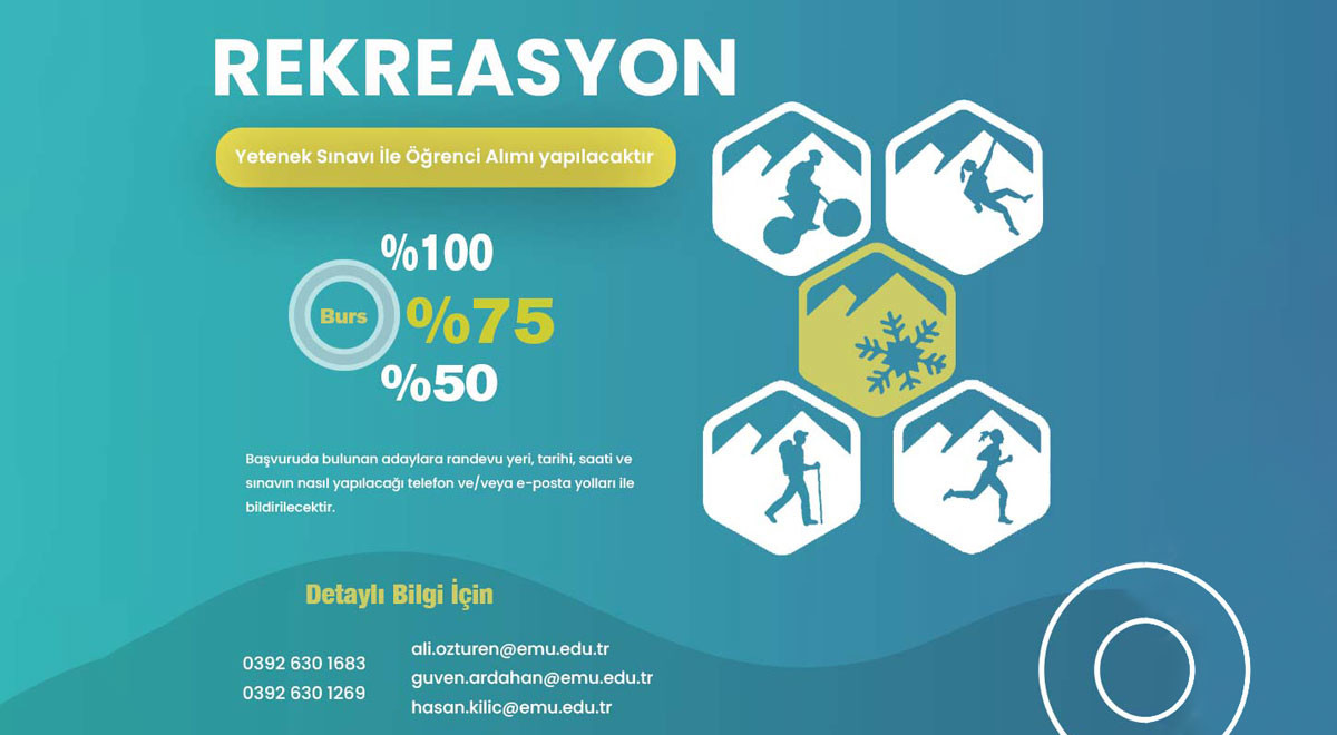 DAÜ Rekreasyon Lisans Programı Yetenek Sınavı İle Öğrenci Alacak