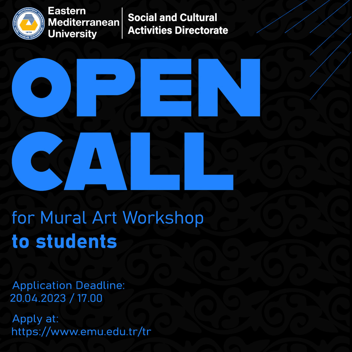 Open Call for Mural Art Workshop to Students
