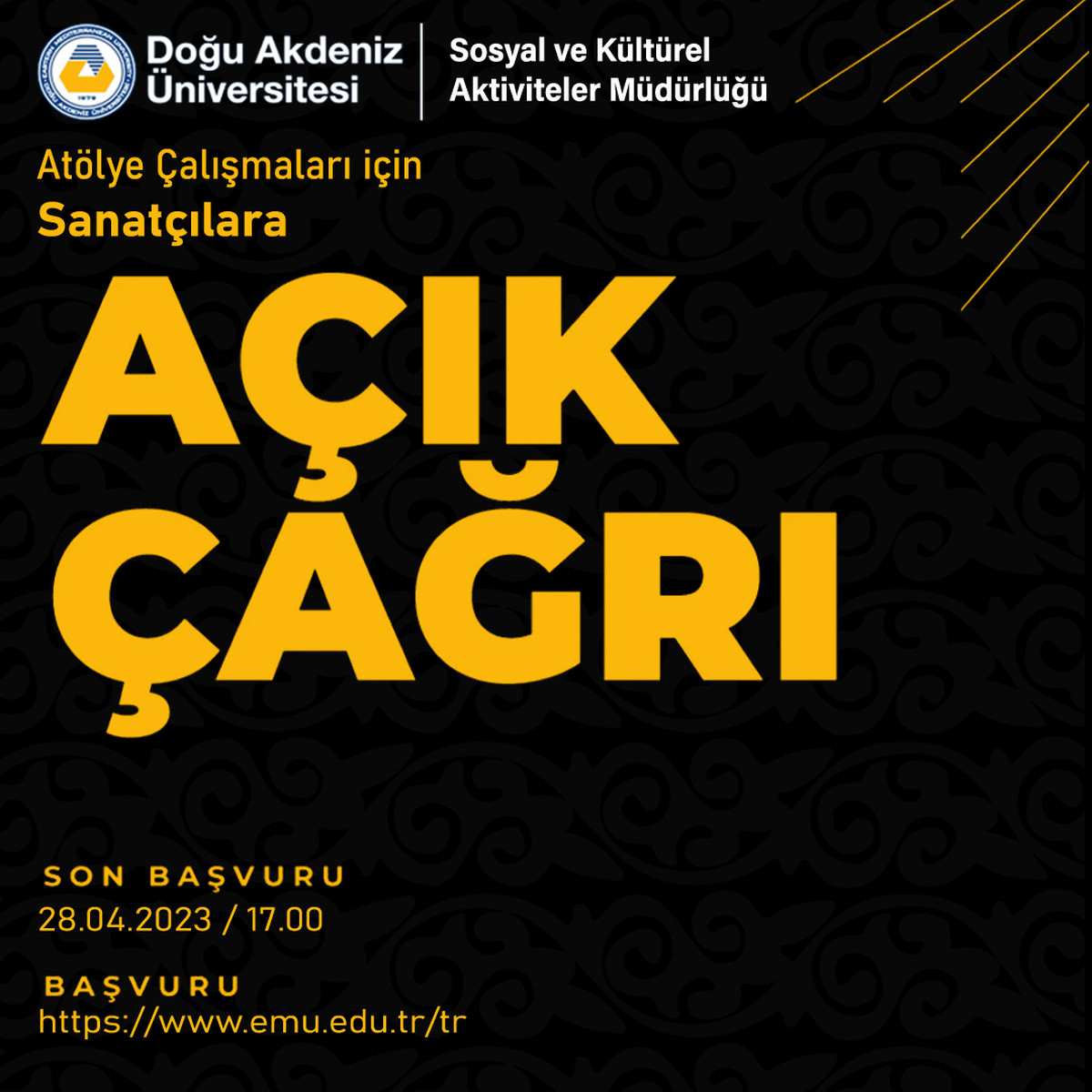 Atölye Çalışmaları İçin Sanatçılara Açık Çağrı