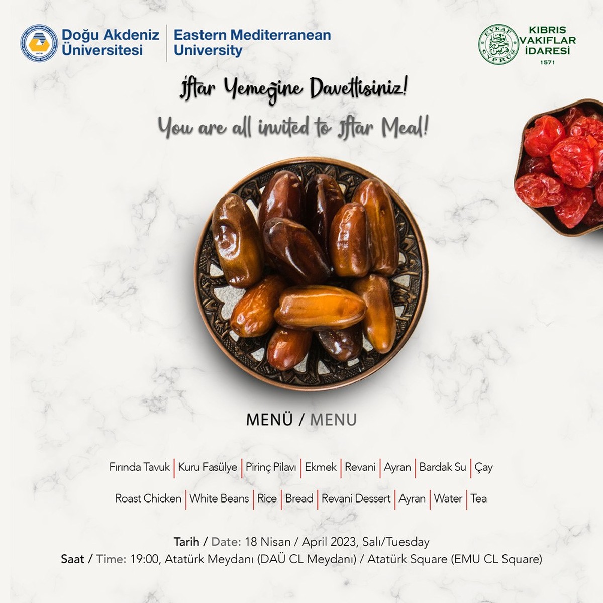 You Are All Invited to Iftar Meal