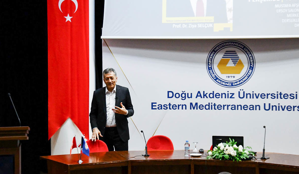 Former Republic of Turkey Minister of National Education Prof. Dr. Ziya Selçuk Gave a Conference in EMU