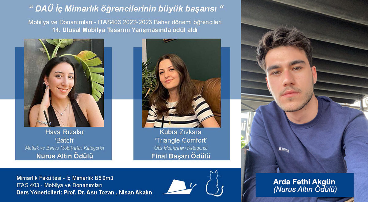 DAÜ İç Mimarlık Bölümü Ödüle Doymuyor