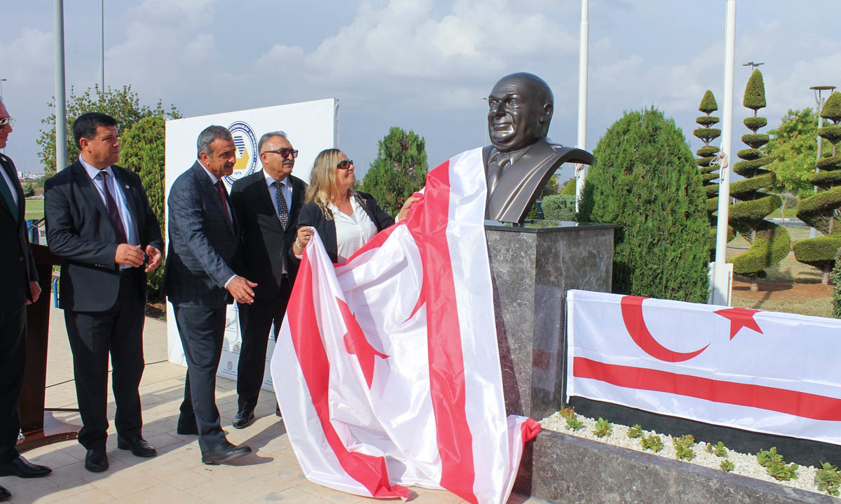 The Bust of The Founding President Rauf Raif Denktaş Unveiled in EMU