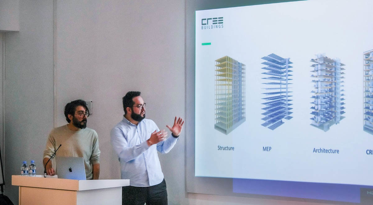 Ferhat Can and Volkan Başocak Gave a Seminar on “Innovative Construction Technique: Wood-Hybrid System” at EMU Faculty of Architecture