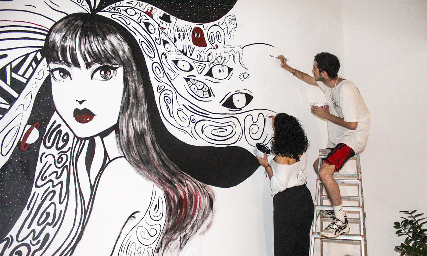 EMU Students Color Up the Corridors of Lecture Halls with Mural Art