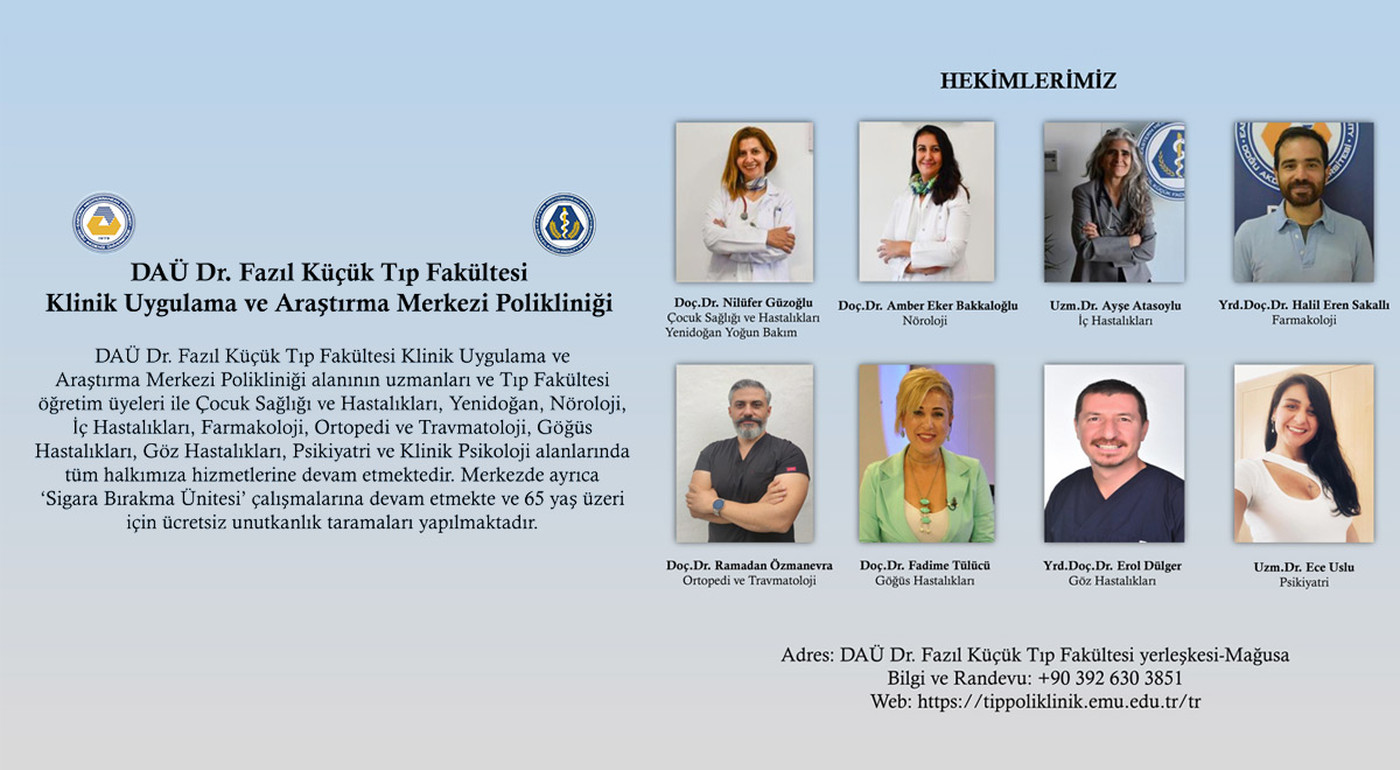DAÜ Klinik Uygulama ve Araştırma Merkezi Uzman Kadrosu ile Hizmet Vermeye Devam Ediyor