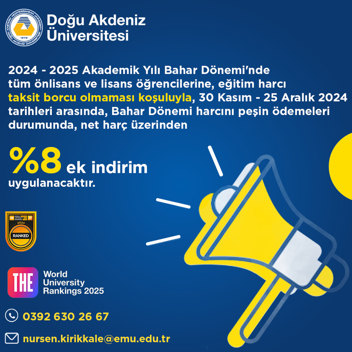 Eğitim Harcı İndirimi