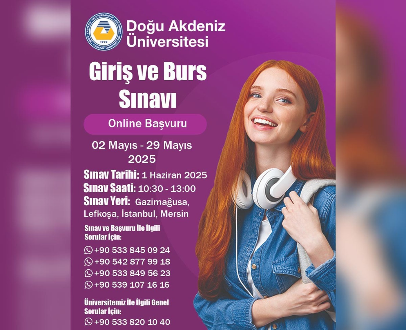 DAÜ Giriş ve Burs Sınavı 1 Haziran’da Yapılacak