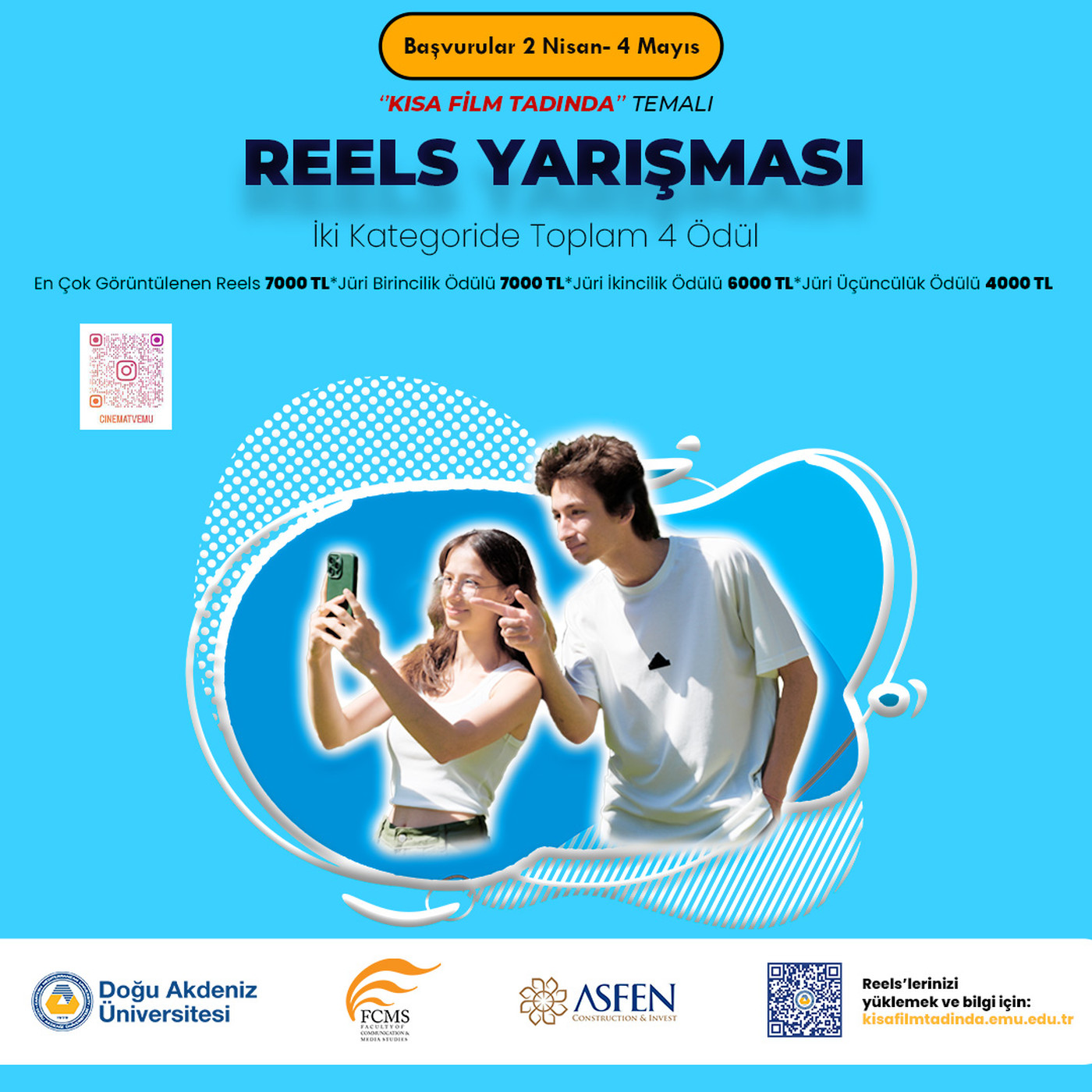 DAÜ Sinema ve Televizyon Bölümü, Jürisinde Sosyal Medya İçerik Üreticilerinin Yer Aldığı Bir Reels Yarışması Düzenliyor