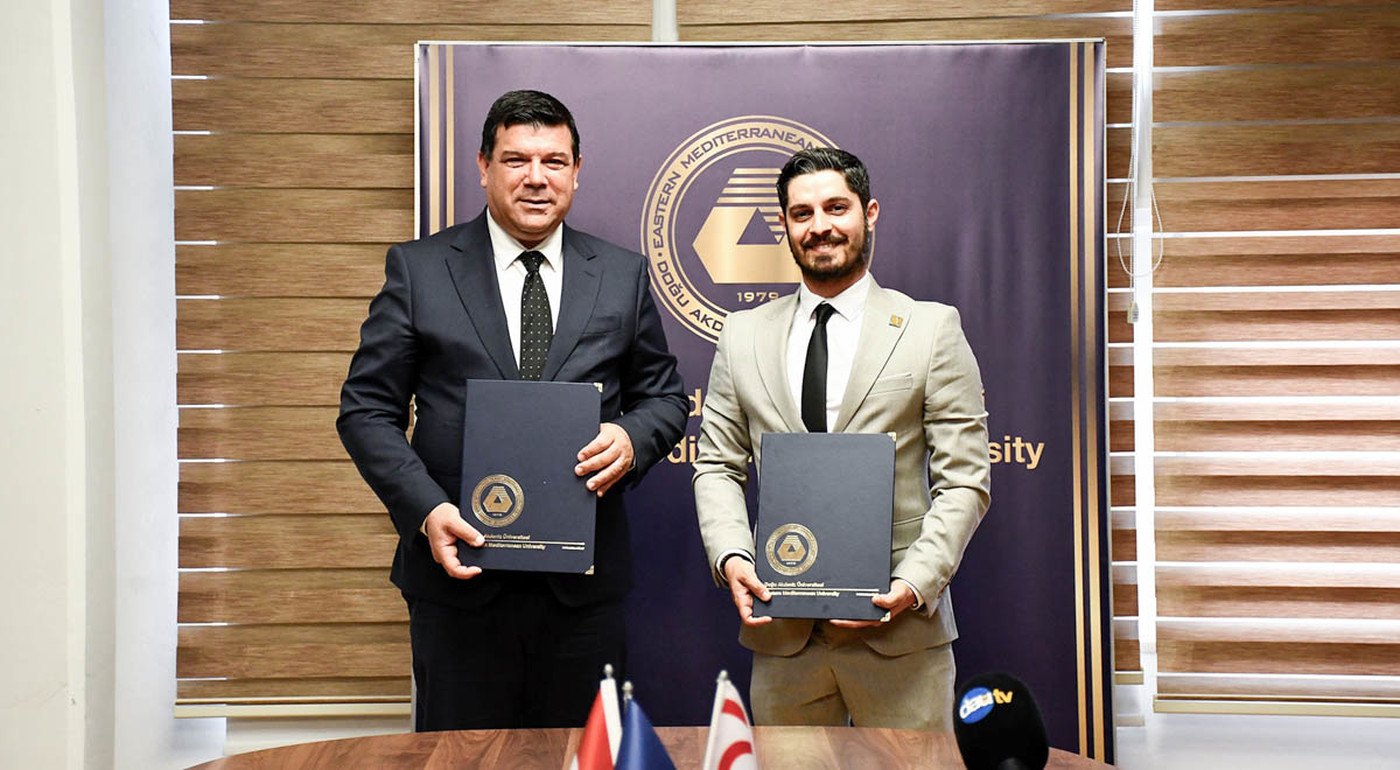 DAÜ ile Kuzey Kıbrıs Genç İş İnsanları Derneği Arasında İş Birliği Protokolü İmzalandı