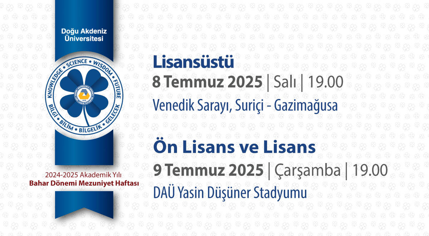 2024-25 Bahar Dönemi Mez​uniyet Haftası Programı