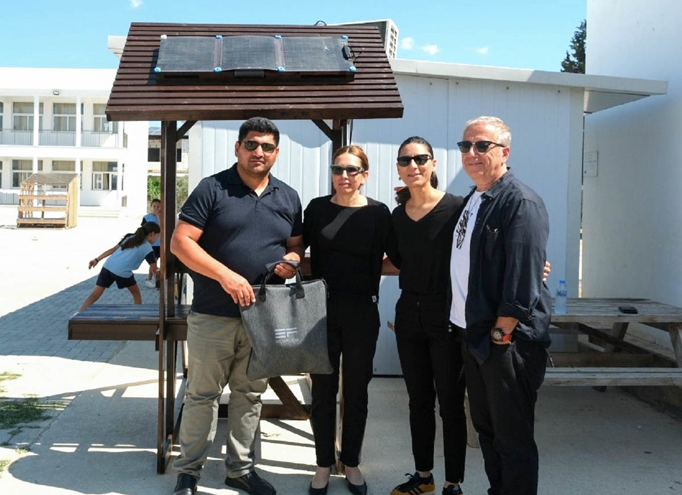 Ecologic Design from the EMU Faculty of Architecture Students: Solar Charging Workstation Granted to Yeniboğaziçi Elementary School