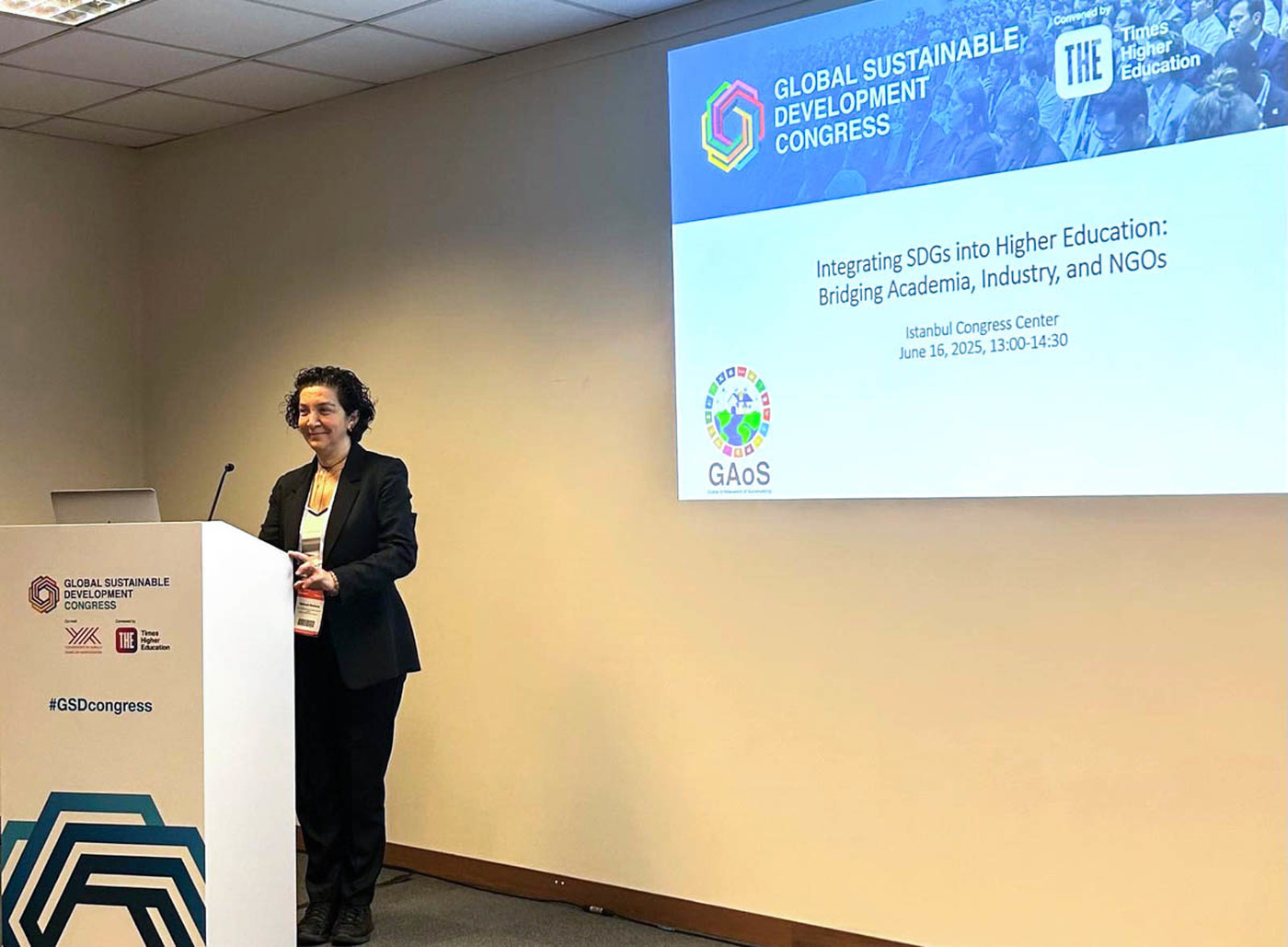 Prof. Dr. Şebnem Hoşkara Times Higher Education (THE) Küresel Sürdürülebilir Kalkınma Kongresi’nde DAÜ’yü Temsil Etti