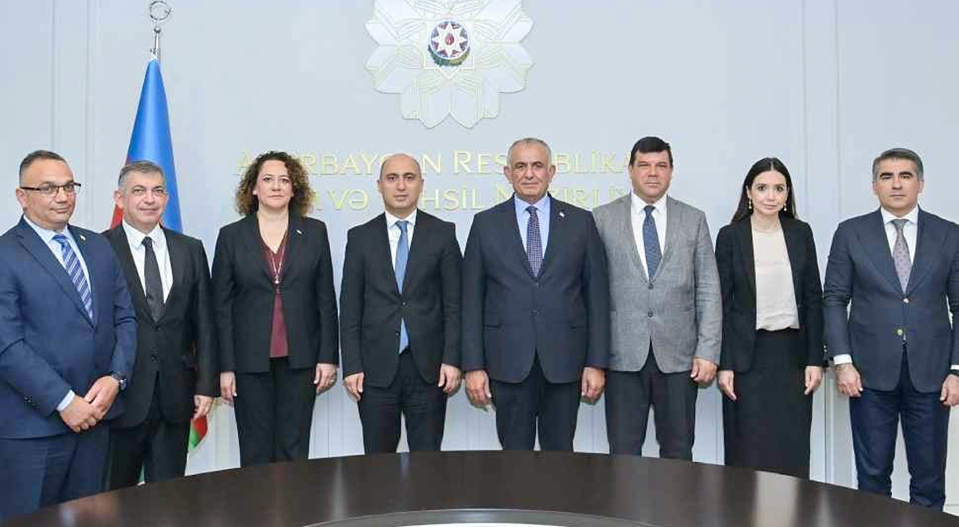 EMU Rector Prof. Dr. Hasan Kılıç and a Delegation Chaired by The Minister of National Education Nazım Çavuşoğlu Carried Out Official Talks in Bakü