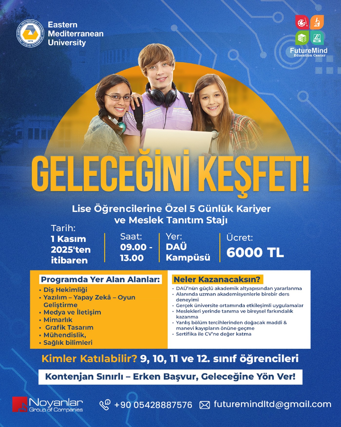 Explore Your Future at EMU: Career and Profession Introductory Internship for High School Students to Commence