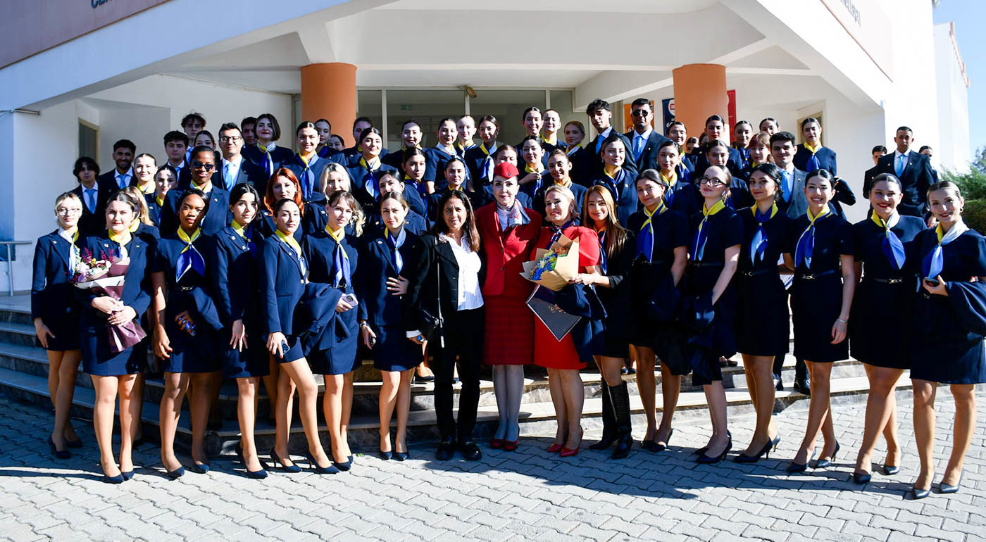 EMU Civil Aviation and Cabin Services Program Students Wear Their Uniforms