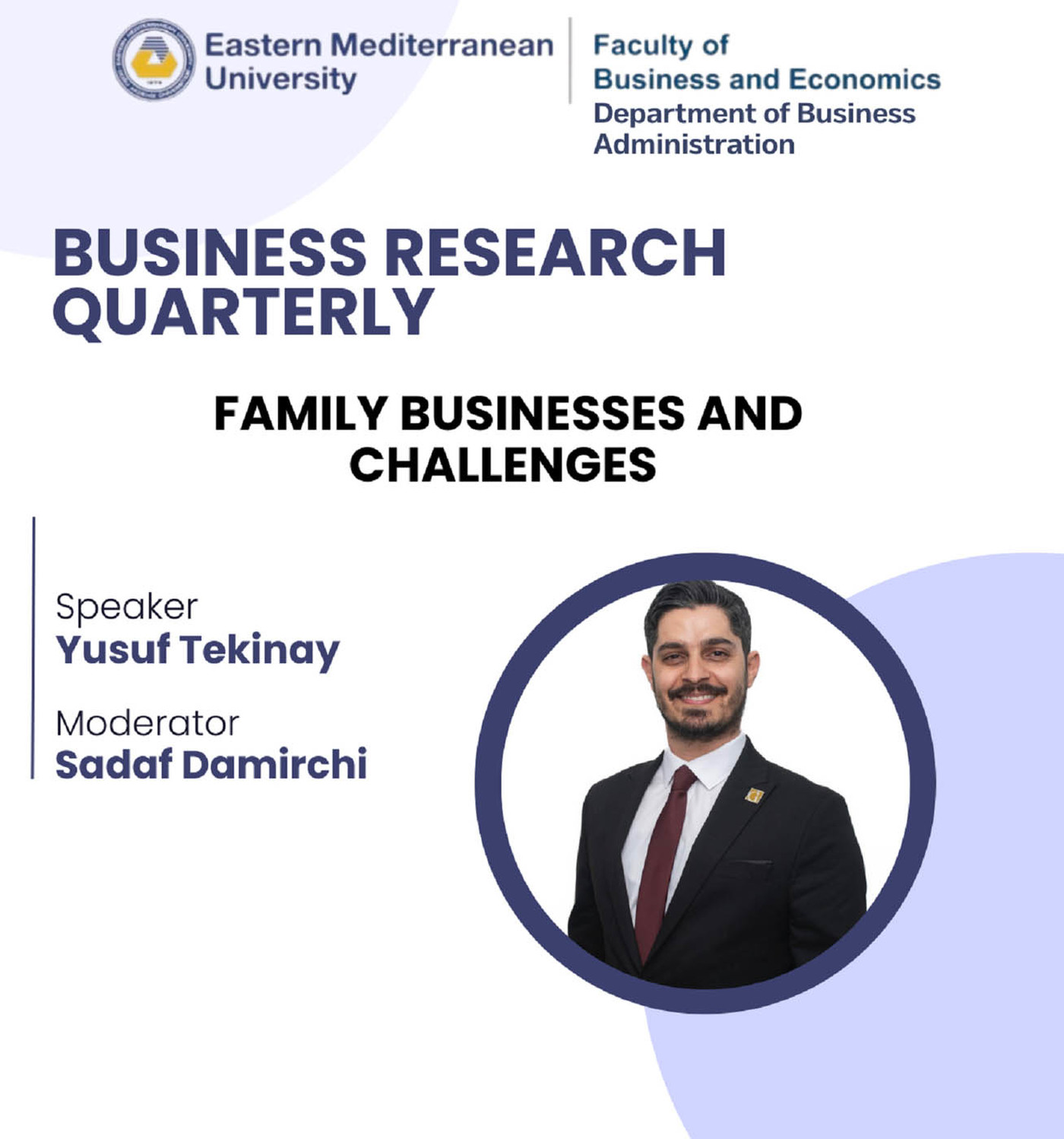 EMU Department of Business Administration Organizes a Webinar on “Family Businesses and Challenges”