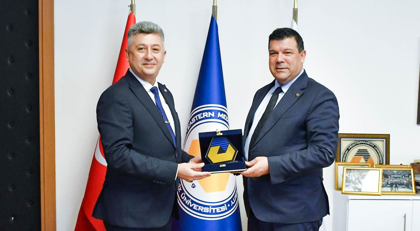 Hakan Balaban, Head of TRNC Civil Defence Organization, Visits EMU Rector Prof. Dr. Hasan Kılıç