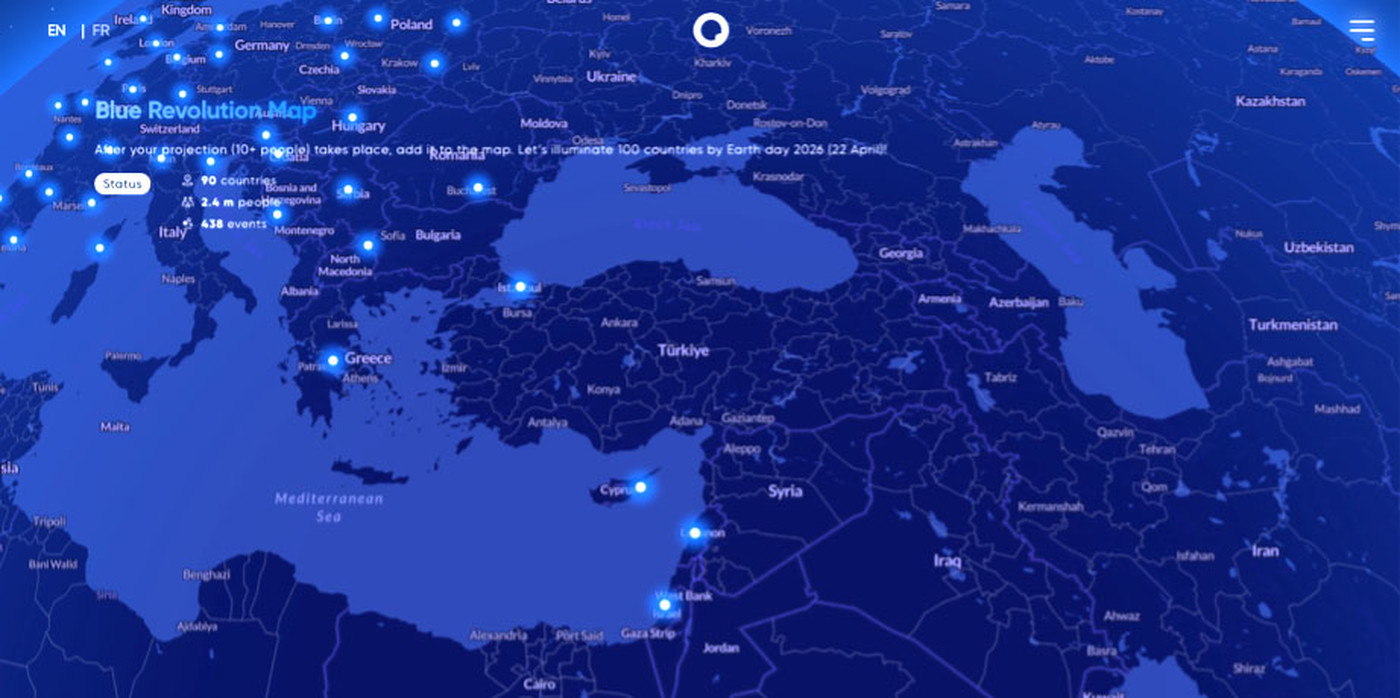 EMU’s Mark on Global Awareness: First ‘Blue Light’ of Cyprus Lit at Eastern Mediterranean University